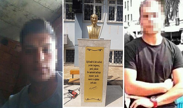 Antalya Serik’te Atatürk büstüne çirkin saldırı! Şüpheli yakalanıp tutuklandı