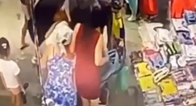 Bebek arabasından cüzdanı böyle çaldı