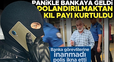 Bursa'da 50 bin lira dolandırılmaktan kıl payı kurtuldu! Banka görevlileri ikna edemedi polis ikna etti