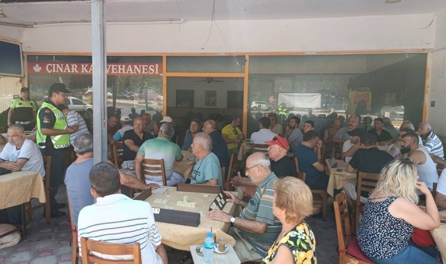 Güzelçamlı'da motosiklet sürücüleri bilgilendirildi