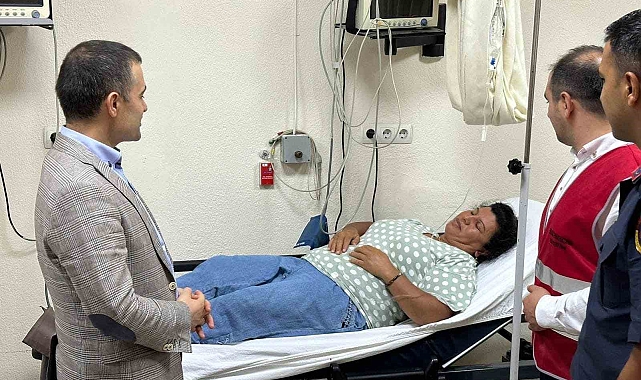 Kaymakam Bilici yaralıları hastanede ziyaret etti