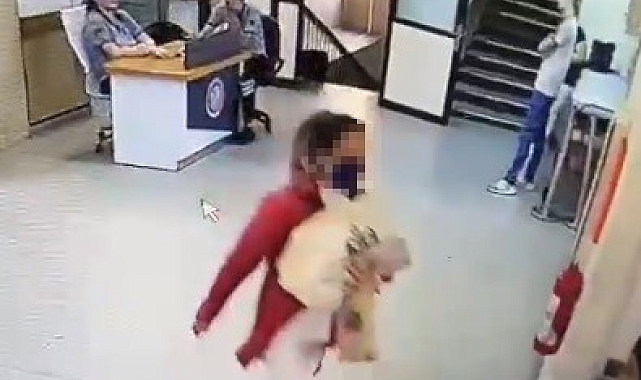 İzmir'de hastaneden bebeğin kaçırıldığı anlar kamerada