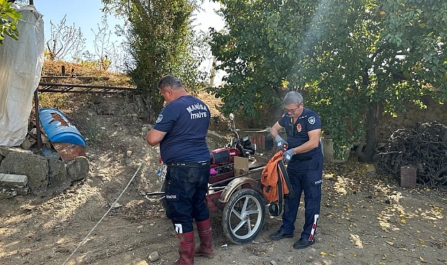 Kuyuya düşen yavru kediyi itfaiye kurtardı
