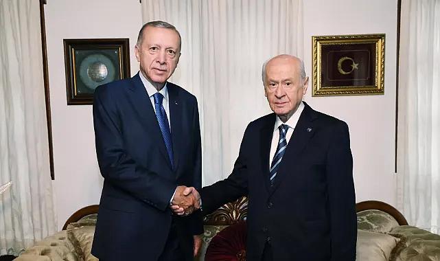 Cumhurbaşkanı Erdoğan ile MHP lideri Bahçeli'nin görüşmesi sona erdi