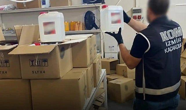 İzmir yılbaşı öncesi sahte içki ve tütün operasyonu... 50 milyon TL vergi kaybı önlendi