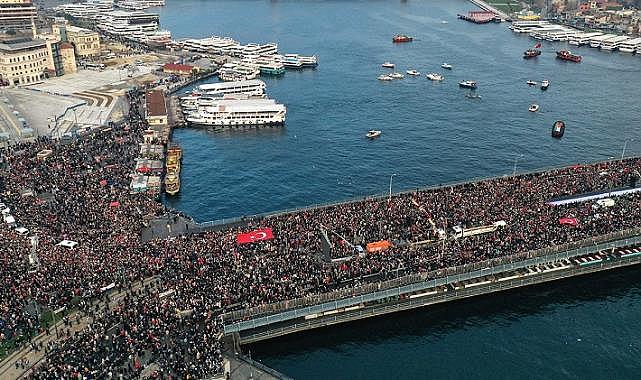 2024'ün ilk gününde İstanbul'da büyük Filistin yürüyüş