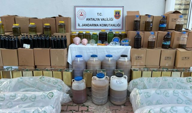 Antalya'da 3,5 ton sahte zeytinyağı ele geçirildi