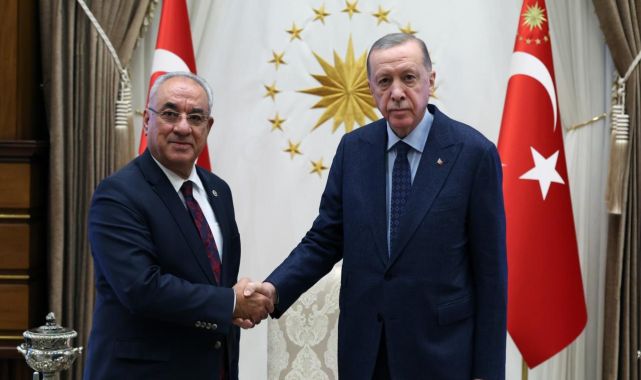 Cumhurbaşkanı Erdoğan, DSP Genel Başkanı Aksakal'ı kabul etti