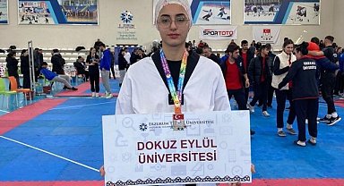 DEÜ'LÜ tekvandocudan Türkiye Şampiyonası başarısı