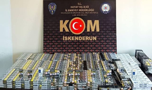 Hatay'da 1400 paket gümrük kaçağı sigara ele geçirildi