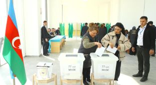 İşgalden kurtarılan Fuzuli'de cumhurbaşkanı seçimine yoğun ilgi