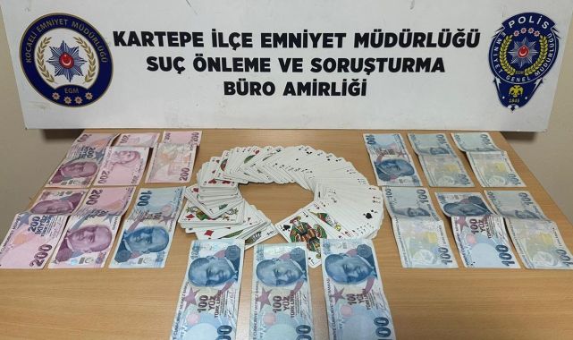 Kocaeli'de kumar oynayan 4 kişiye 25 bin 700 lira ceza