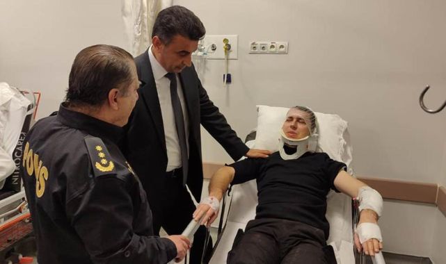 Ehliyetsiz sürücü kaçarken polisi yaraladı