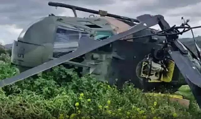 İzmir'de askeri helikopter araziye zorunlu iniş yaptı!