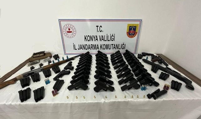 Konya'da silah kaçakçılığı operasyonunda 3 gözaltı
