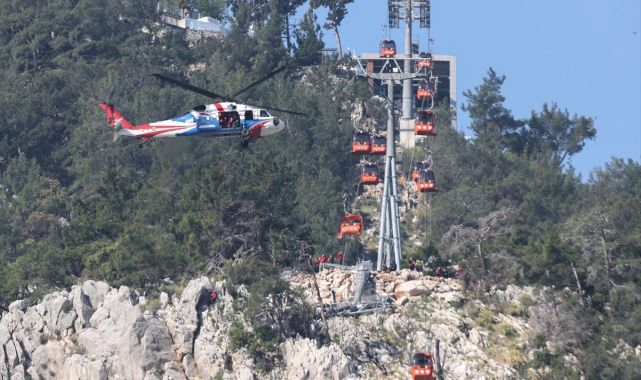 Antalya'daki teleferik kazasında mahsur kalanların tamamı kurtarıldı