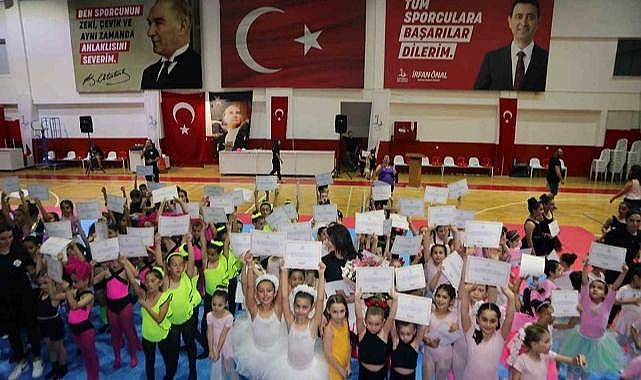 Bayraklılı jimnastik ve bale kursiyerleri büyüledi
