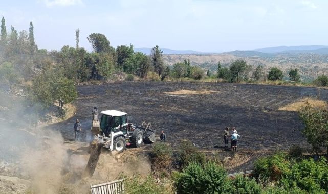 Diyarbakır'da bahçe yangını çıktı: Çıkan fırtınada 4 evin çatısı uçtu