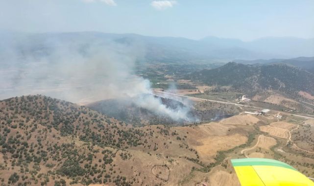 İzmir'de otopark olarak kullanılan otluk alanda yangın çıktı