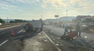 Nevşehir'deki kazada traktör ikiye bölündü: 8 yaralı