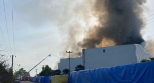 Samsun'da fabrika yangını