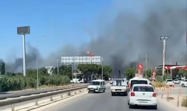 Alevler, akaryakıt istasyonuna 200 metre kala kontrol altına alındı