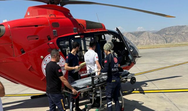Ambulans helikopter 3 yaşındaki çocuk için havalandı