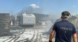 Kırklareli'nde atık toplama tesisinde yangın