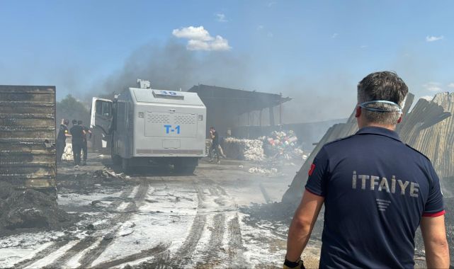 Kırklareli'nde atık toplama tesisinde yangın