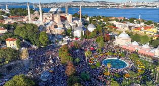 Ayasofya Meydanı'nda büyük Filistin mitingi