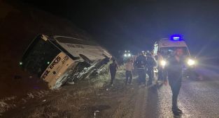 Otobüs şoförünün hamlesi faciayı önledi