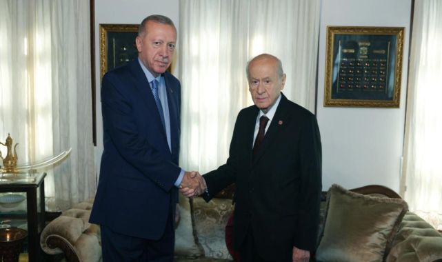 Cumhurbaşkanı Erdoğan Bahçeli ile görüşüyor