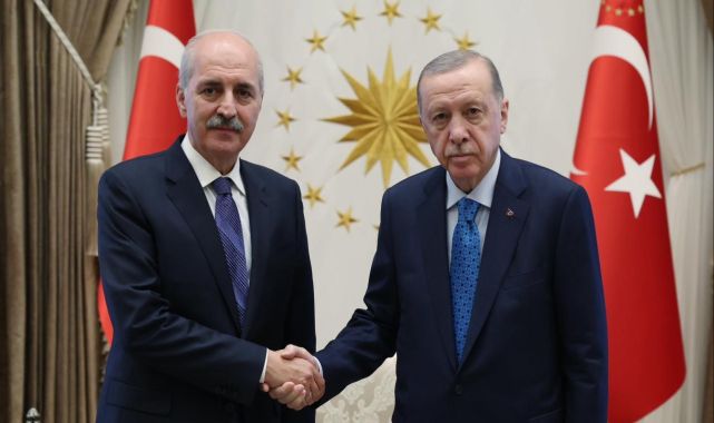 Cumhurbaşkanı Erdoğan, TBMM Başkanı Kurtulmuş'u kabul etti