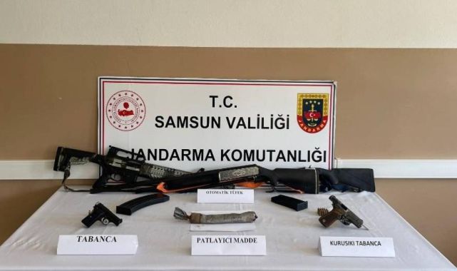 Samsun'da 5 ruhsatsız silah ele geçirildi