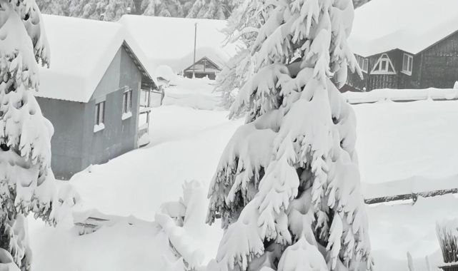 Düzce'nin yaylalarında kar 1 metreyi geçti