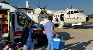 TSK'ya ait ambulans uçak organ nakli için havalandı