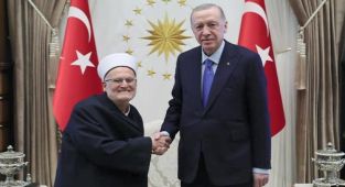 Cumhurbaşkanı Erdoğan, Mescidi Aksa İmamı Sabri'yi kabul etti