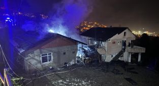 Zonguldak'ta kömürlükte başlayan yangın eve sıçradı