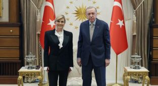 Cumhurbaşkanı Erdoğan, Kitarovic'i kabul etti