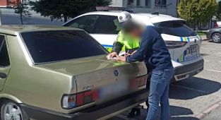 Drift atan sürücüye ceza yağdı