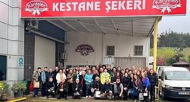 AÜTF 87'lilerden Bursa'da anlamlı buluşma Kardelen Kestane Şekeri üretim tesisine özel ziyaret