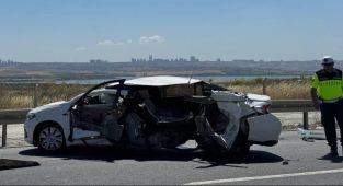Çatalca'da otomobil bariyere çarptı, 1 asker hayatını kaybetti
