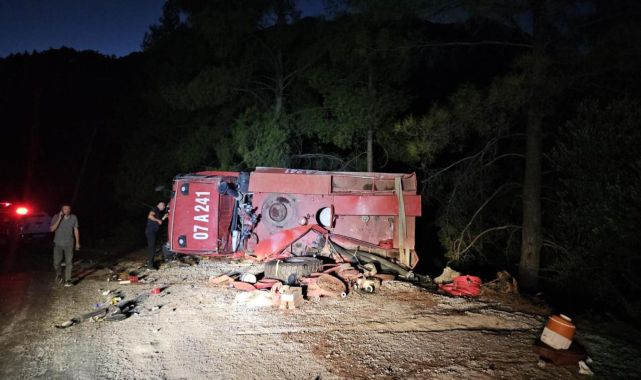 Antalya'da arazözün devrilmesi sonucu 2 orman işçisi yaralandı
