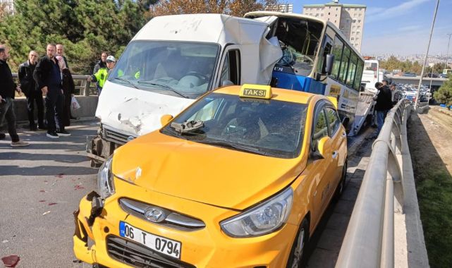 Ankara'da zincirleme kaza: 6 yaralı
