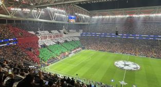 Galatasaray'ın Filistin'e destek koreografisi işgalci İsrail'in medyasını rahatsız etti