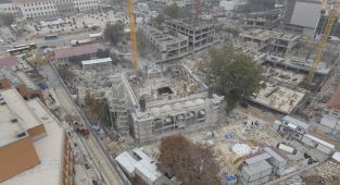 Malatya'da depremde yıkılan cami güçlendirilmiş yapısıyla yeniden yükseliyor