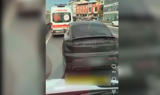 İstanbul'da ambulansa yol vermeyen sürücü yakalandı