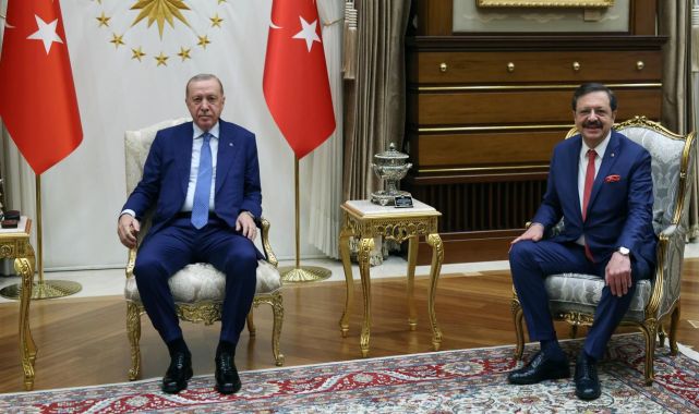 Cumhurbaşkanı Erdoğan TOBB Başkanı Hisarcıklıoğlu'nu kabul etti