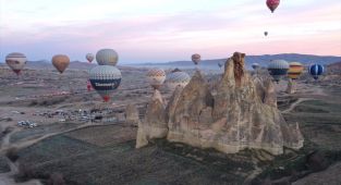 Kapadokya'da balon turlarına 754 bin 98 kişi katıldı