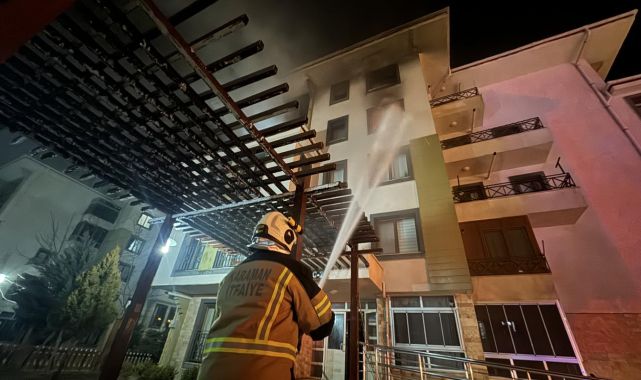 Karaman'da çıkan yangında 10 kişi dumandan etkilendi